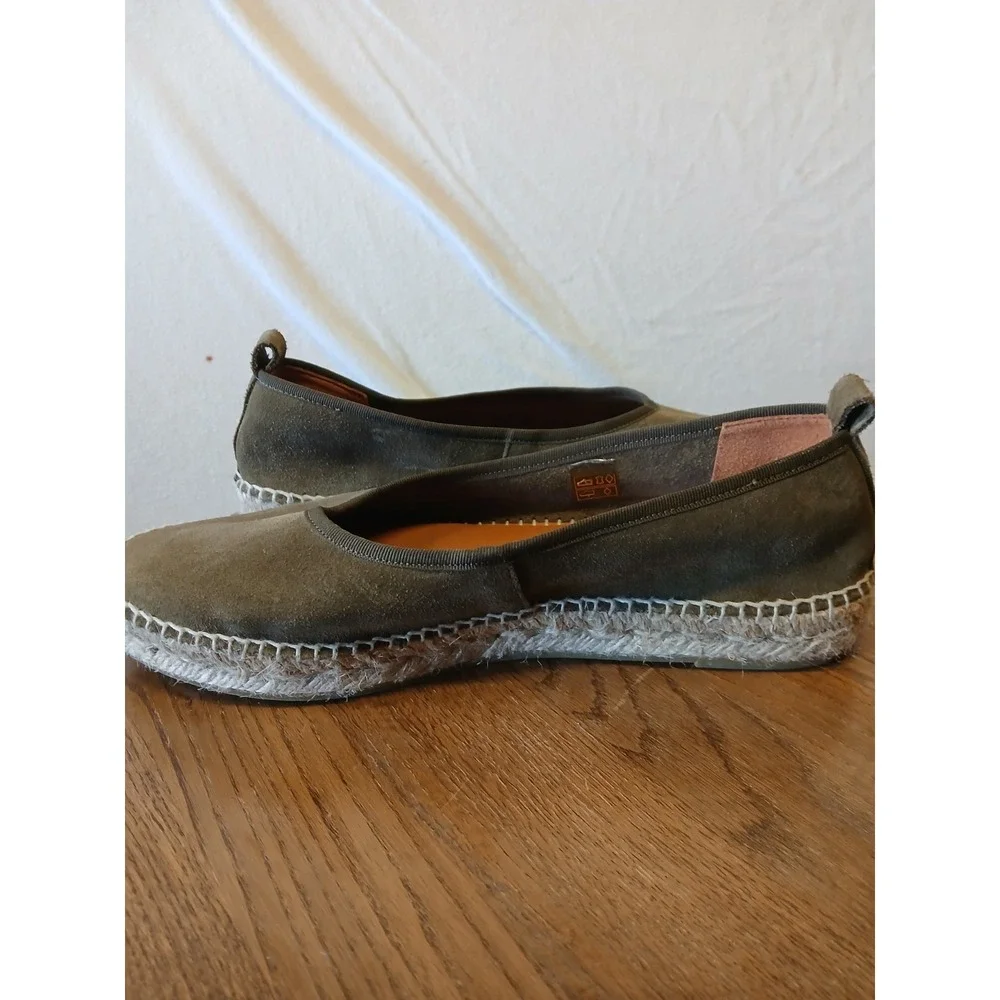 Anthropologie espadrilles Suede Olive‎ Green Size 41